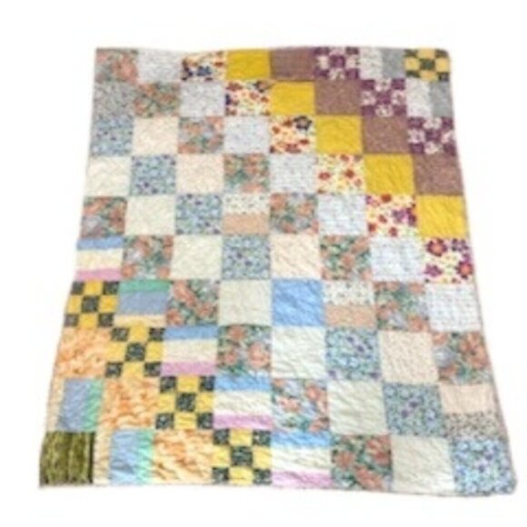AMAZING Handmade Quilt New Mexico Quilters Association Pastel Floral Flower VTG - Picture 1 of 8